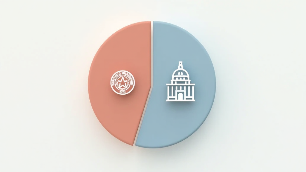 Colorful pie chart splitting military and federal civilian retirement benefits